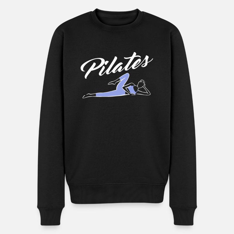 Pilates - Männer Premium Bio Pullover - Schwarz