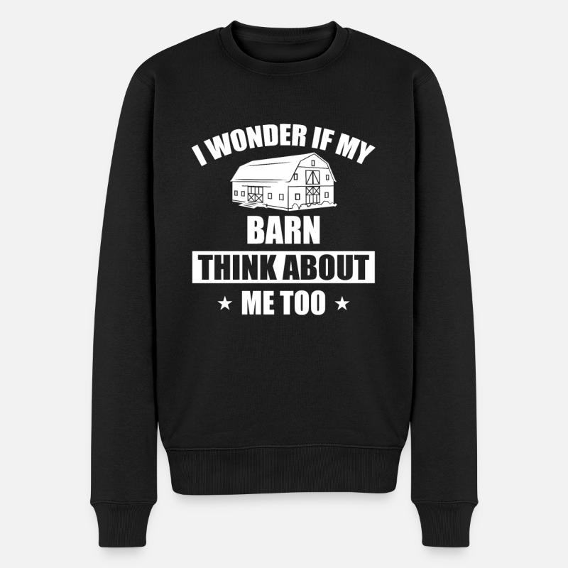 Lustiger Scheunenbesitzer Für Bauern - Männer Premium Bio Pullover - Schwarz