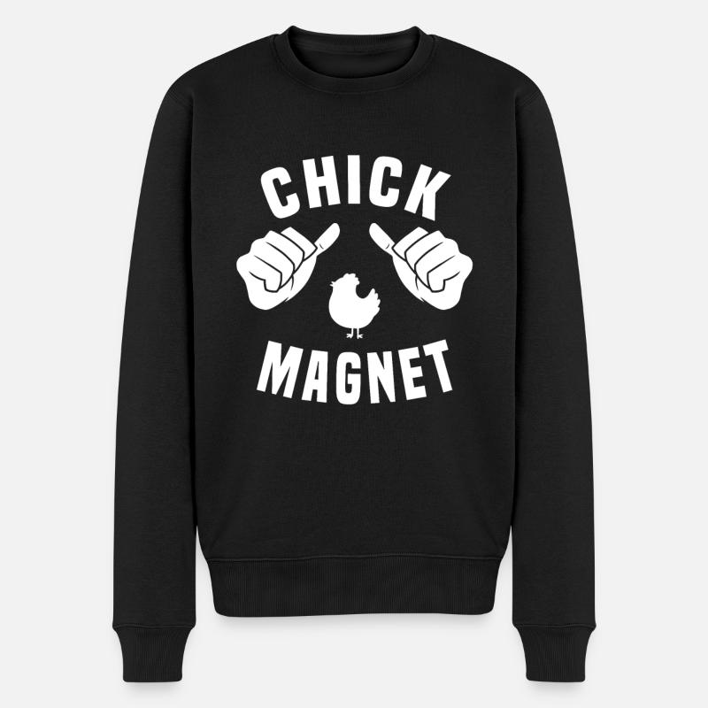 Kükenmagnet - Männer Premium Bio Pullover - Schwarz