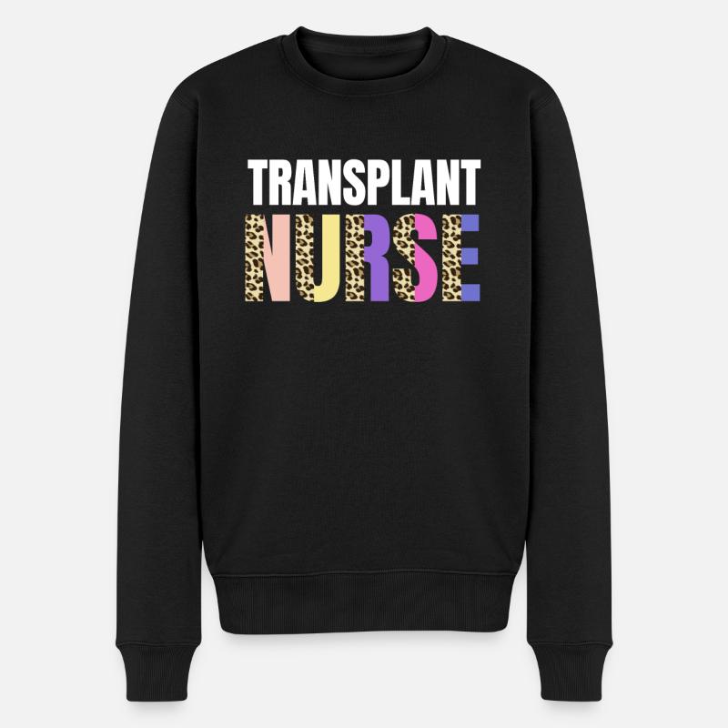 Mignon transplant infirmière léopard - Pull Premium bio Homme - noir