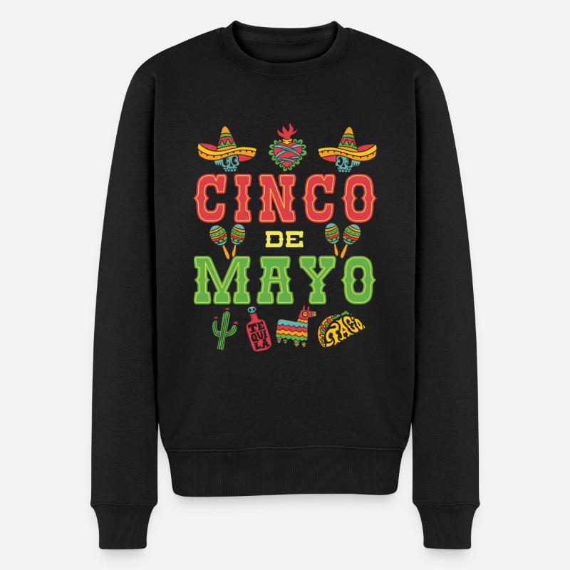 Cinco De Mayo - Männer Premium Bio Pullover - Schwarz