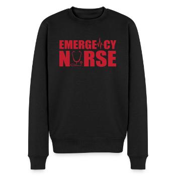 Emergency nurse - Men's Premium Organic Jumper - black - Front - Nico (187cm)