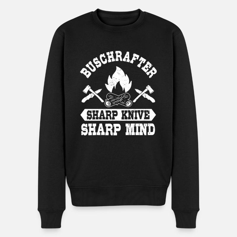 Bushcraften - Männer Premium Bio Pullover - Schwarz
