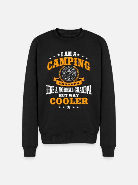 Fun camping grandpa - Men's Premium Organic Jumper - black