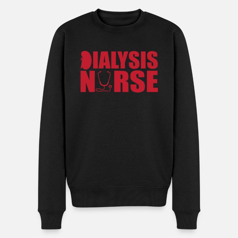 Dialyse Krankenschwester - Männer Premium Bio Pullover - Schwarz