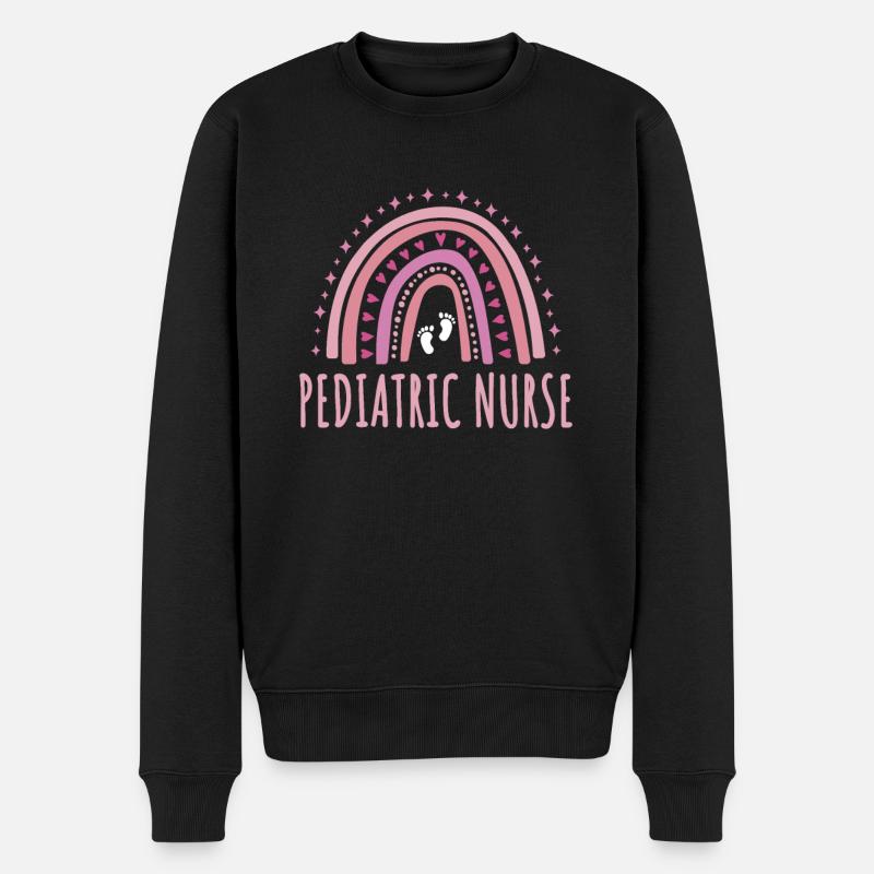 Infirmière pédiatrique Regenbogen - Pull Premium bio Homme - noir