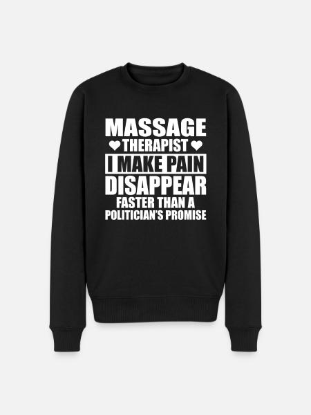 Lustiges Massagetherapeuten Design - Männer Premium Bio Pullover - Schwarz
