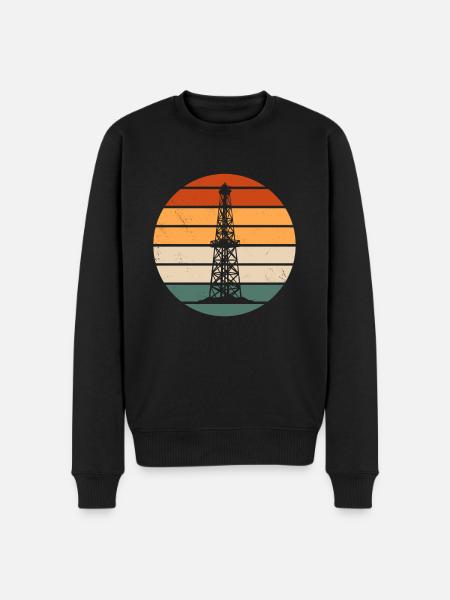 Oil Well Tower - Men's Premium Organic Jumper - black