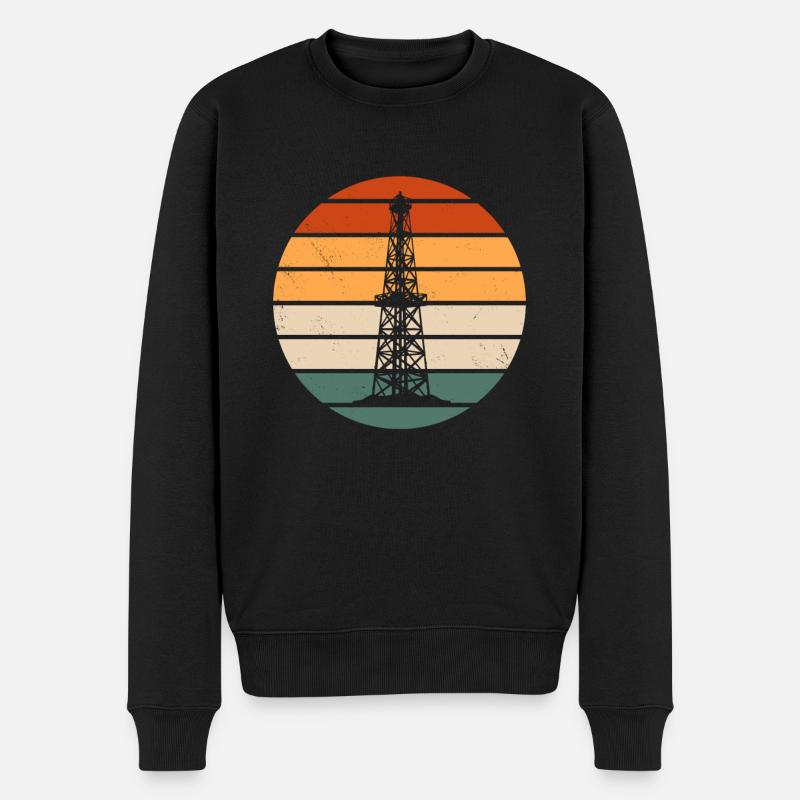 Tour du puits de pétrole - Pull Premium bio Homme - noir