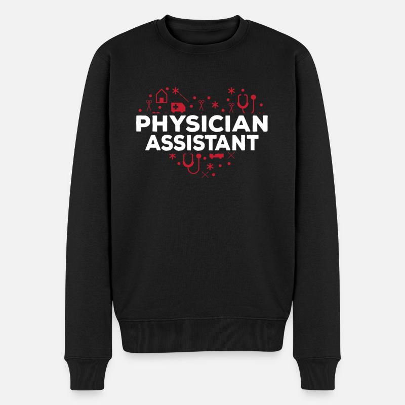 Arzthelferin - Männer Premium Bio Pullover - Schwarz