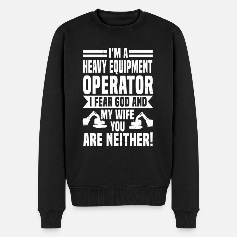 Schwermaschinenführer - Männer Premium Bio Pullover - Schwarz