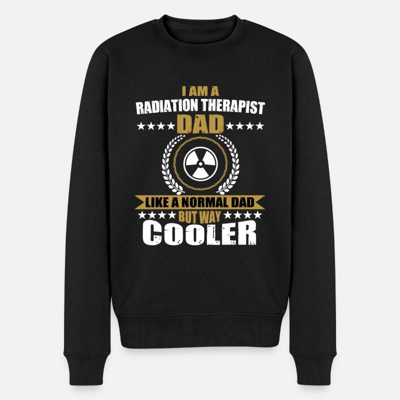 Drôle de papa radiothérapeute - Pull Premium bio Homme - noir