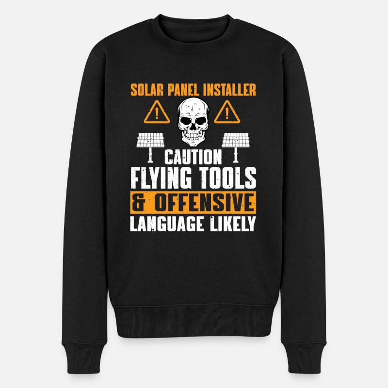 Solar Panel Installer Gift - Men's Premium Organic Jumper - black
