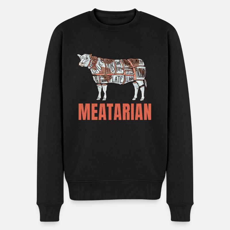 Fan de viande Meatarian - Pull Premium bio Homme - noir