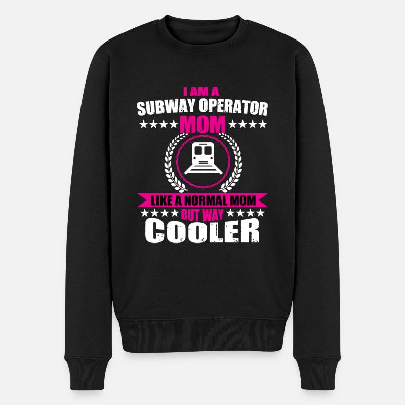 Maman conductrice de métro - Pull Premium bio Homme - noir