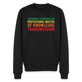 Training Coordinator - Men's Premium Organic Jumper - black - Front - Nico (187cm)