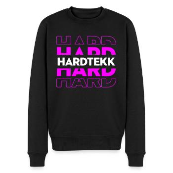 Hardtekk - Männer Premium Bio Pullover - Schwarz - Vorne - Nico (187cm)