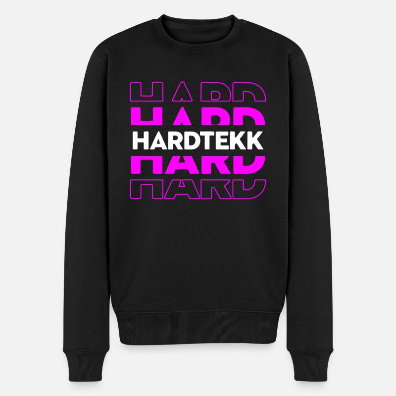 Hardtekk - Männer Premium Bio Pullover - Schwarz
