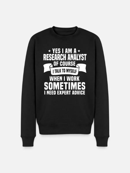 Sarcastic Research Analysts Shirt - Men's Premium Organic Jumper - black