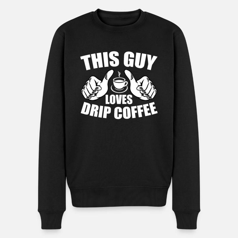 Café - Pull Premium bio Homme - noir