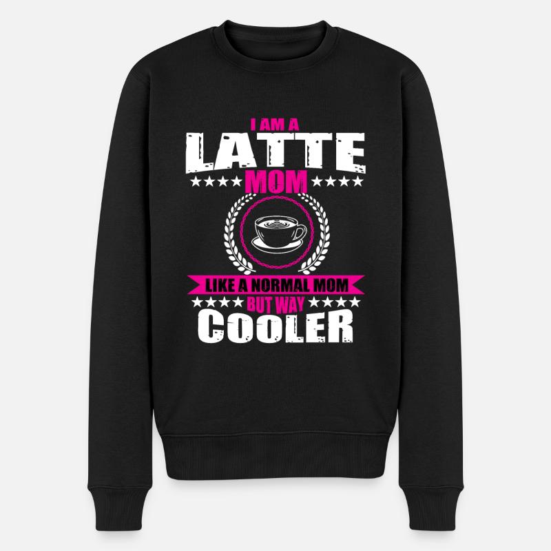 Latte Mama Coffee Drinker - Men's Premium Organic Jumper - black