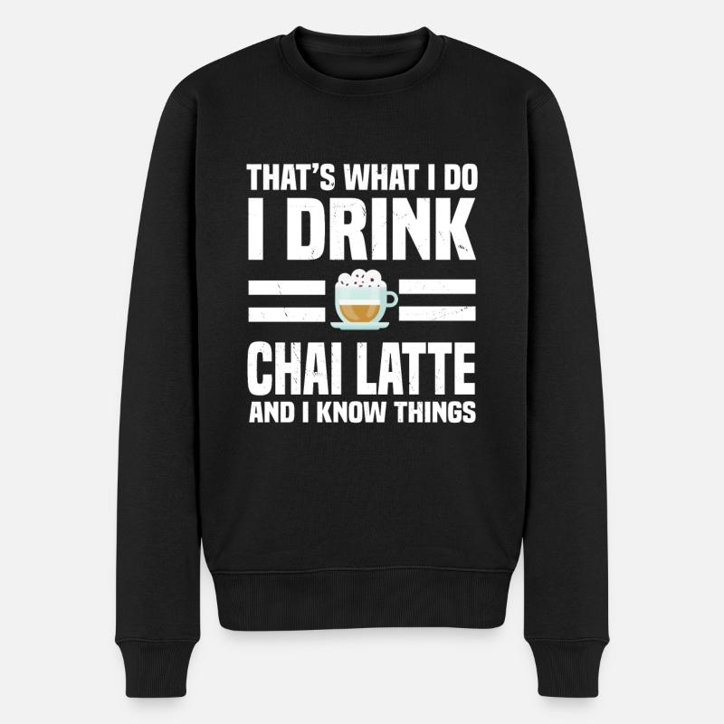 Dicton Chai Latte - Pull Premium bio Homme - noir
