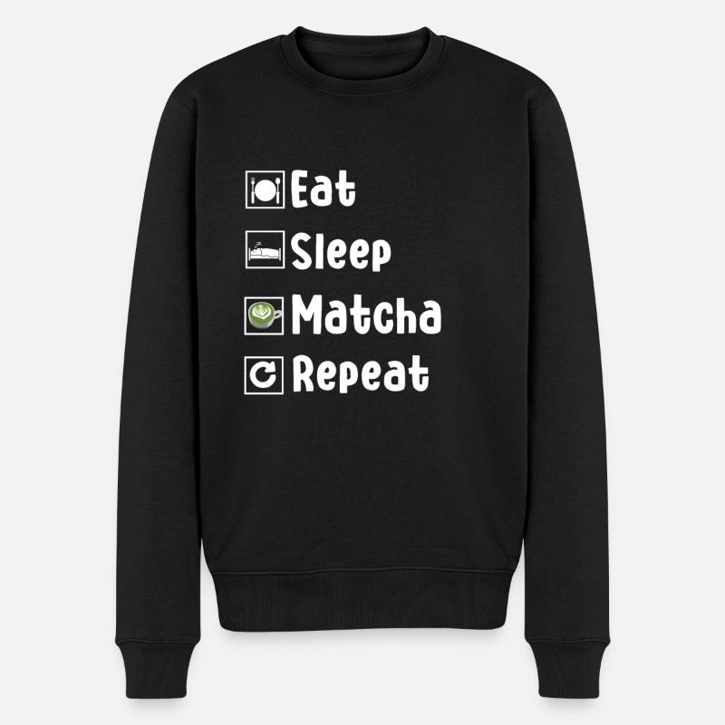 Lustiges Matcha Liebhaber Geschenk - Männer Premium Bio Pullover - Schwarz