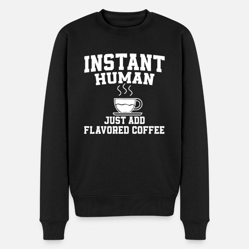 Aromatisierter Kaffee - Männer Premium Bio Pullover - Schwarz