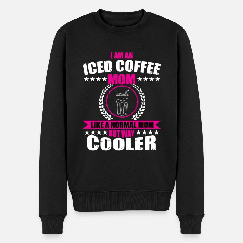 Maman au café glacé - Pull Premium bio Homme - noir