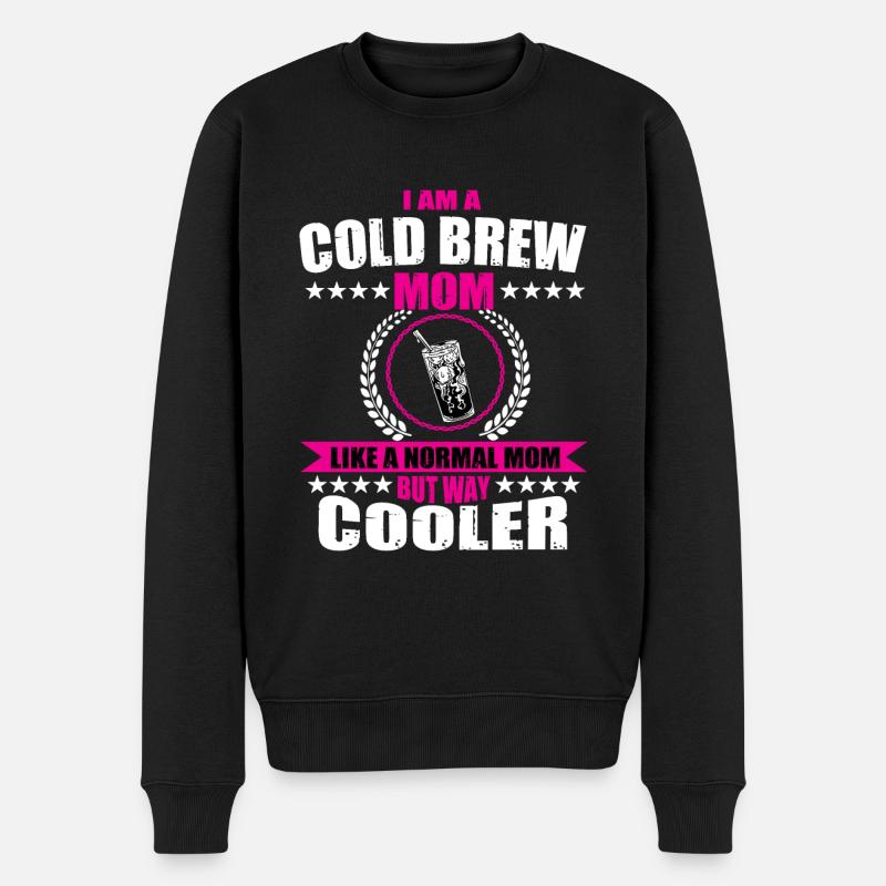 Drôle de Cold Brew Mama - Pull Premium bio Homme - noir