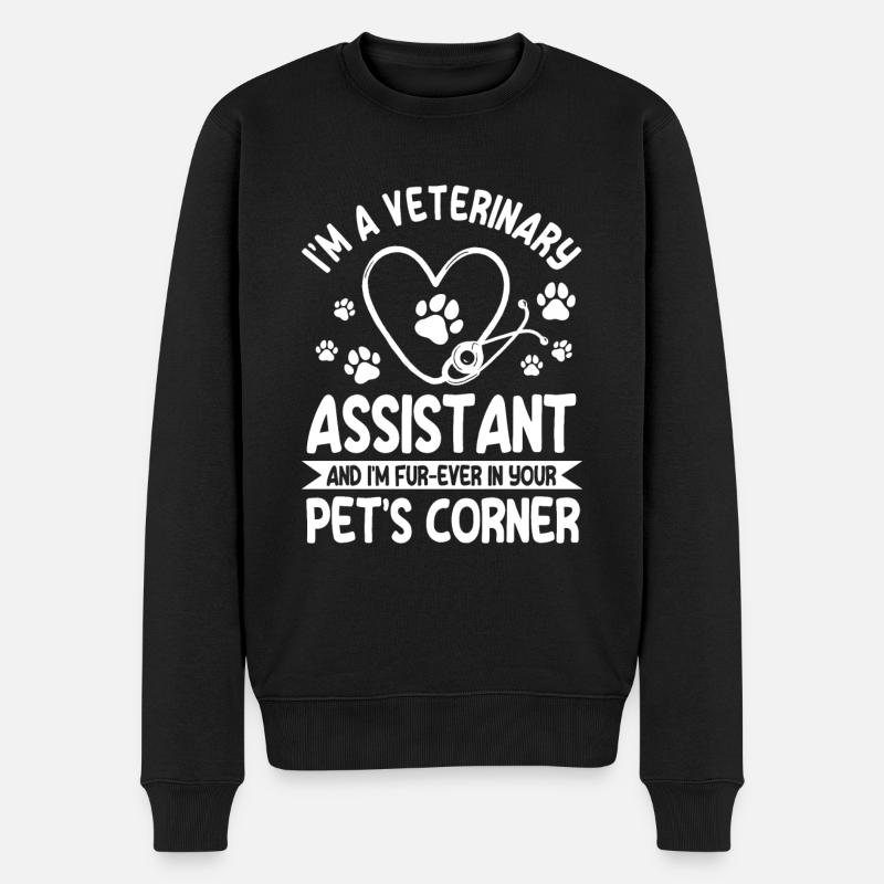 Veterinärassistentin - Männer Premium Bio Pullover - Schwarz