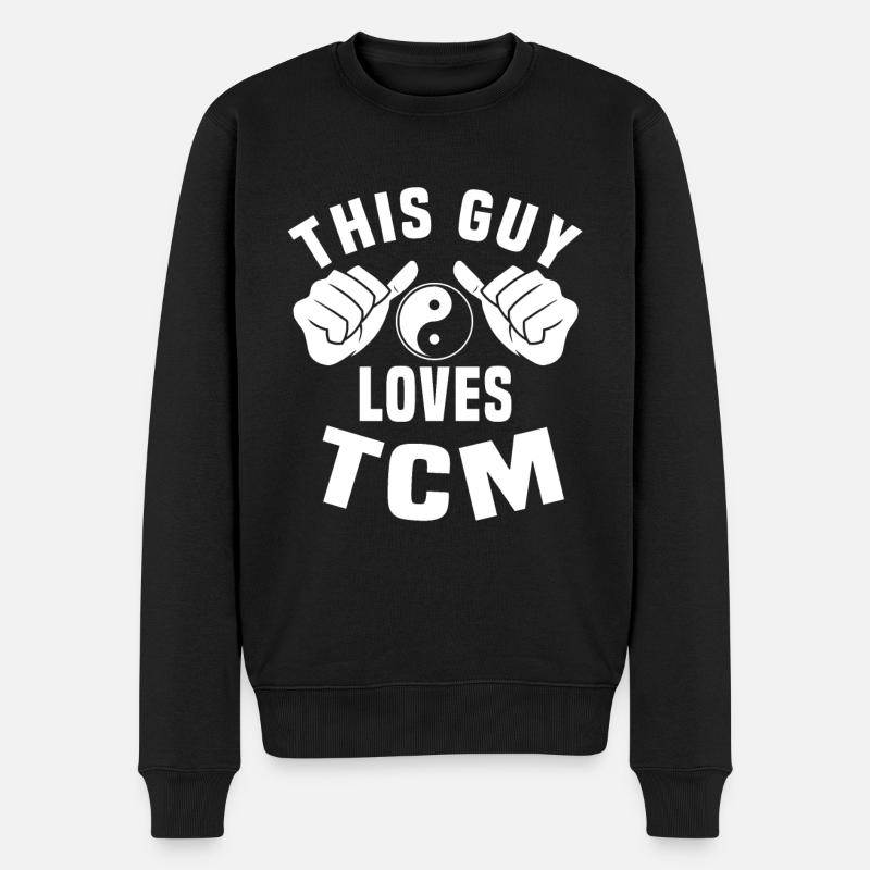 Ce gars aime tcm - Pull Premium bio Homme - noir