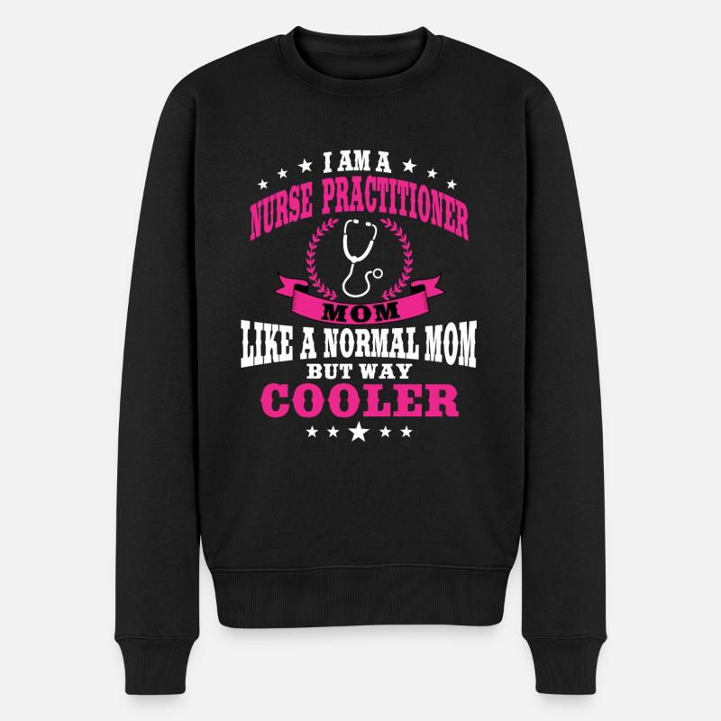 Krankenschwester Mama - Männer Premium Bio Pullover - Schwarz