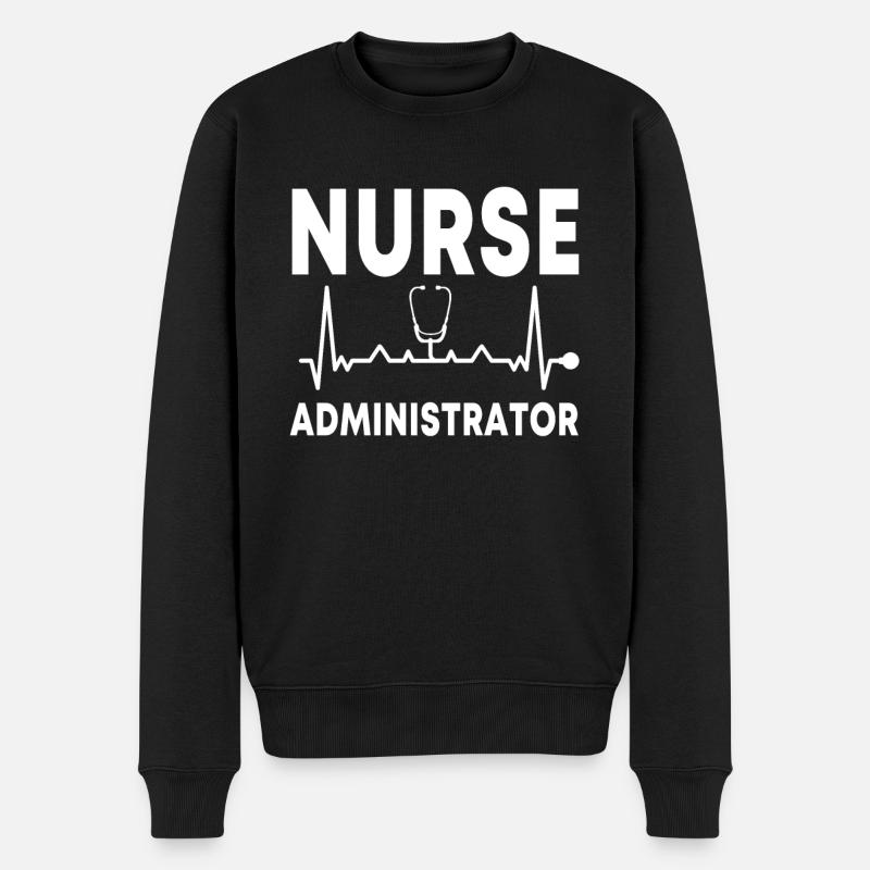 Pflegemanager - Männer Premium Bio Pullover - Schwarz
