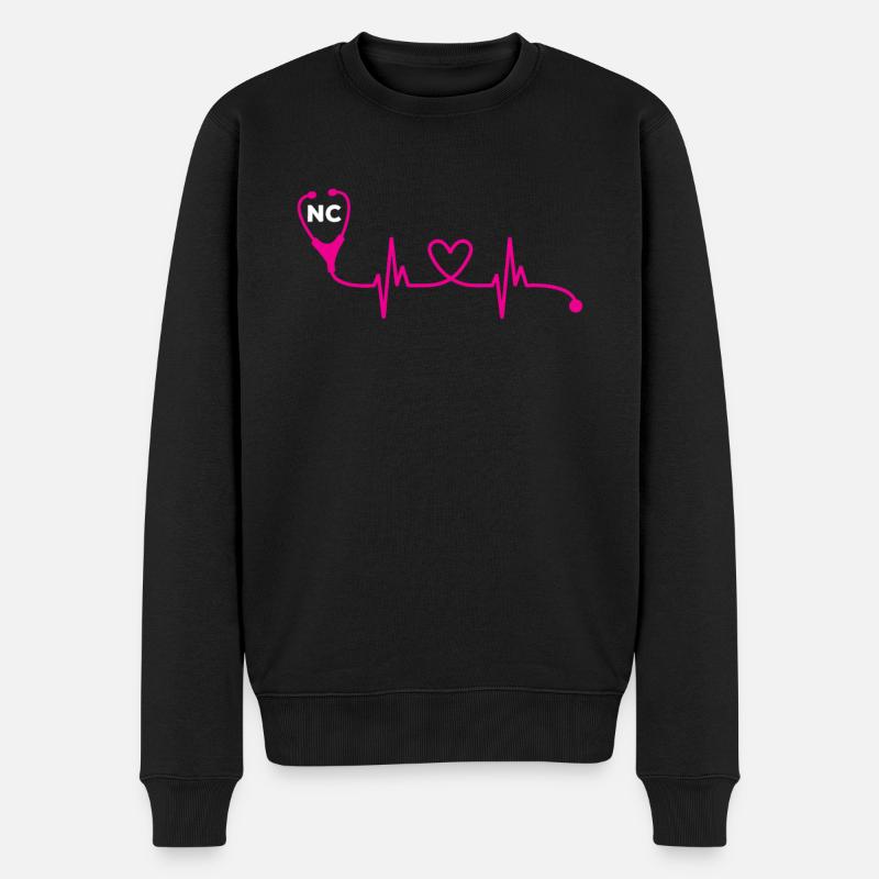 Niedliche Nc - Krankenschwester Beraterin - Männer Premium Bio Pullover - Schwarz