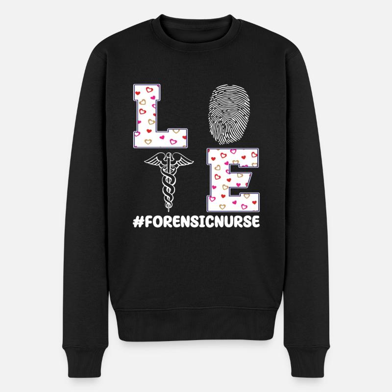 Infirmière médico-légale Saint-Valentin - Pull Premium bio Homme - noir