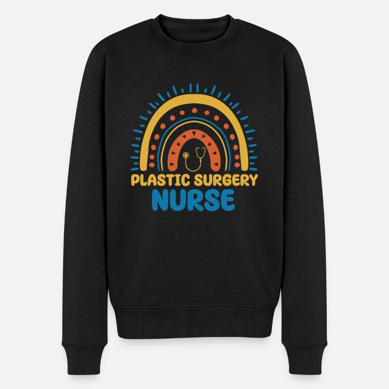 Plastische Chirurgie Krankenschwester - Männer Premium Bio Pullover - Schwarz