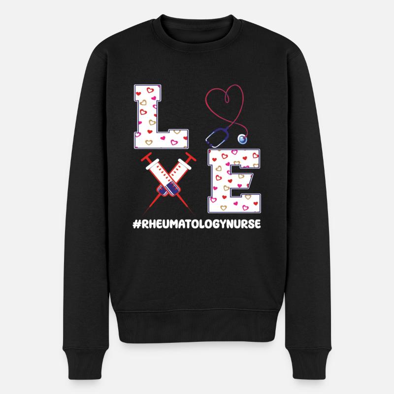 Infirmière en rhumatologie Saint-Valentin - Pull Premium bio Homme - noir