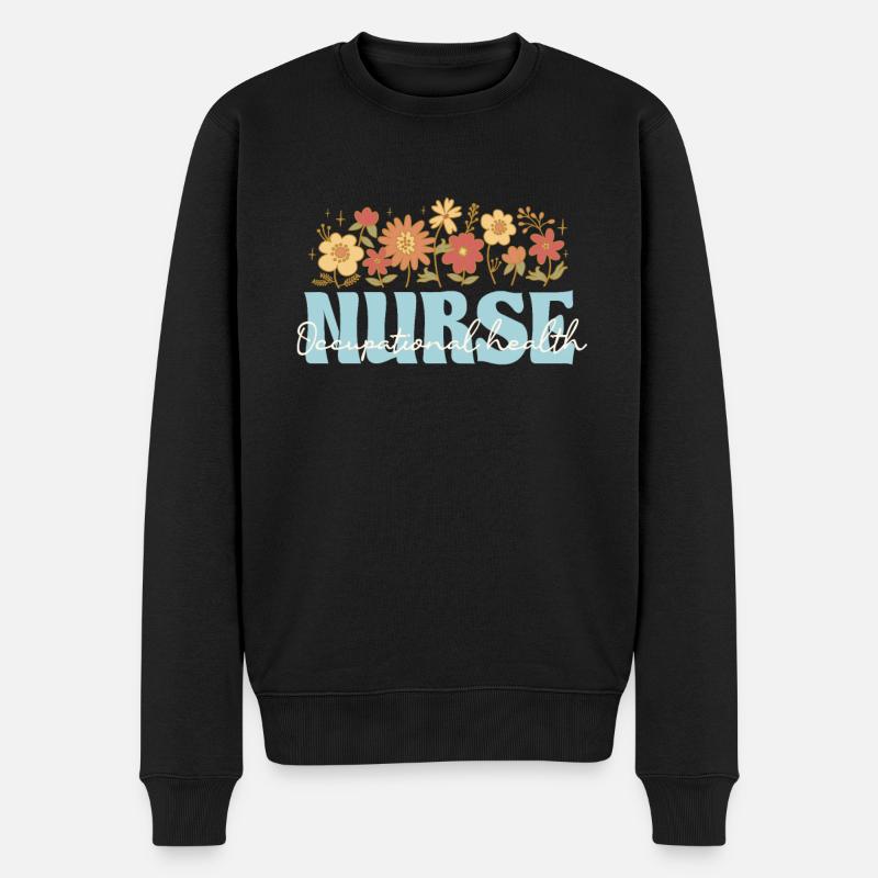 Arbeitsmedizinische Krankenschwester - Männer Premium Bio Pullover - Schwarz