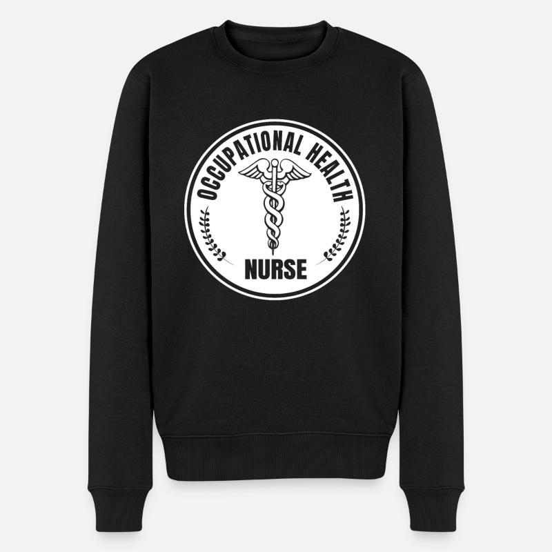 Arbeitsmedizinische Krankenschwester - Männer Premium Bio Pullover - Schwarz