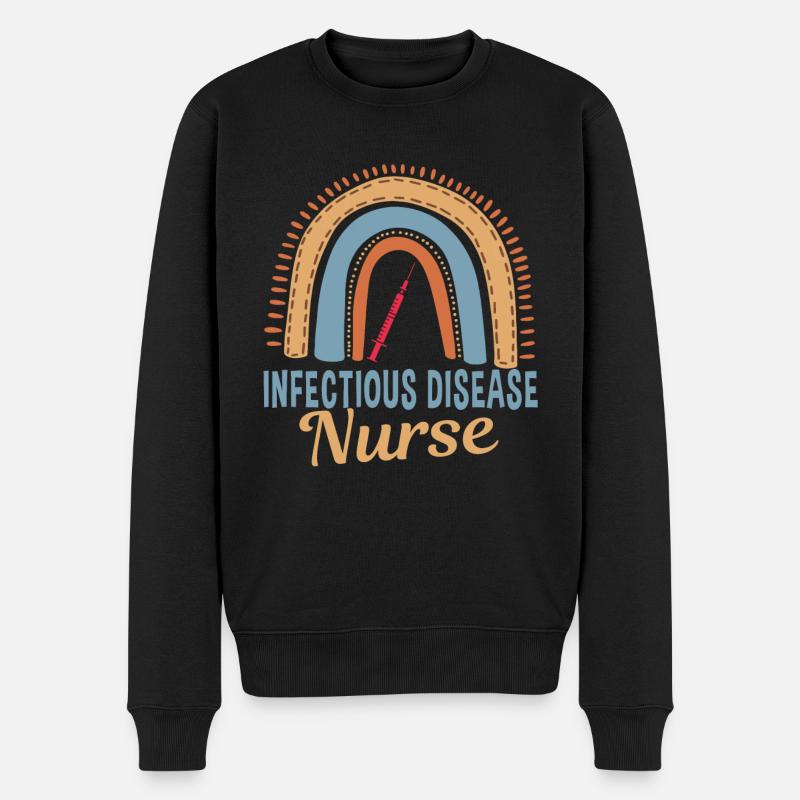 Krankenschwester Infektiologie Regenbogen - Männer Premium Bio Pullover - Schwarz