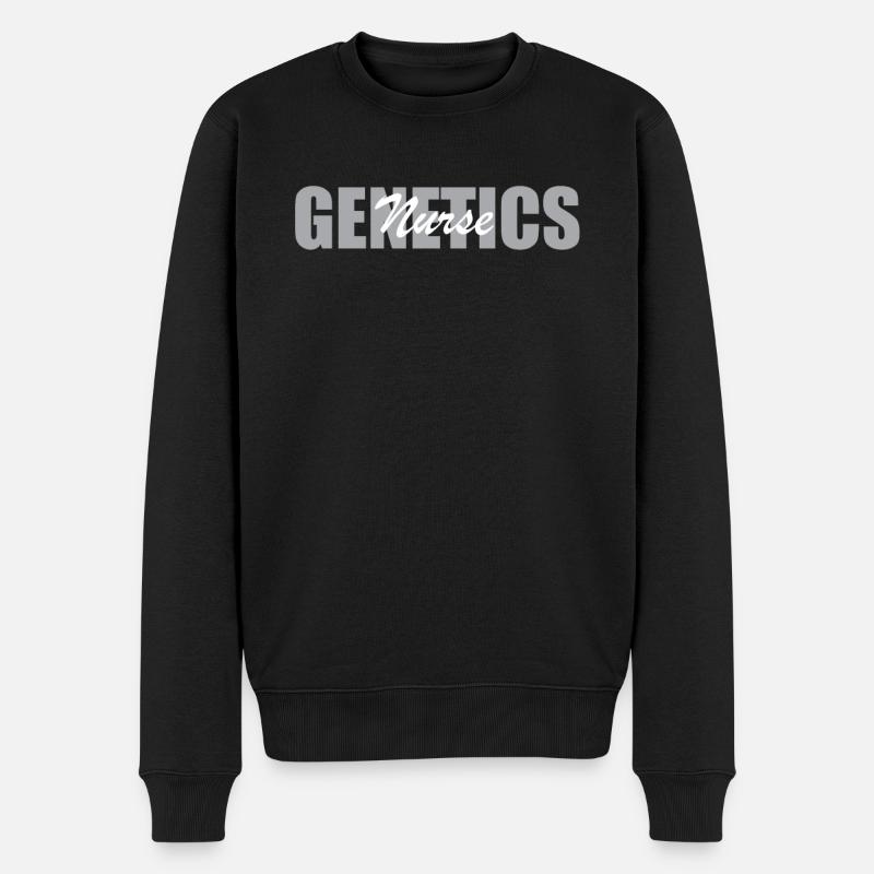 Genetik Krankenschwester Design - Männer Premium Bio Pullover - Schwarz