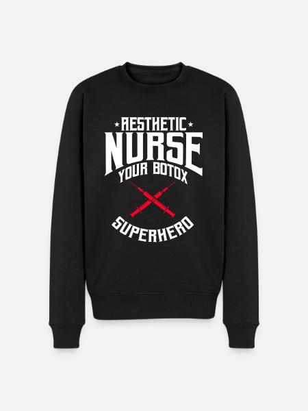 Aesthetic Nurse Saying - Men's Premium Organic Jumper - black