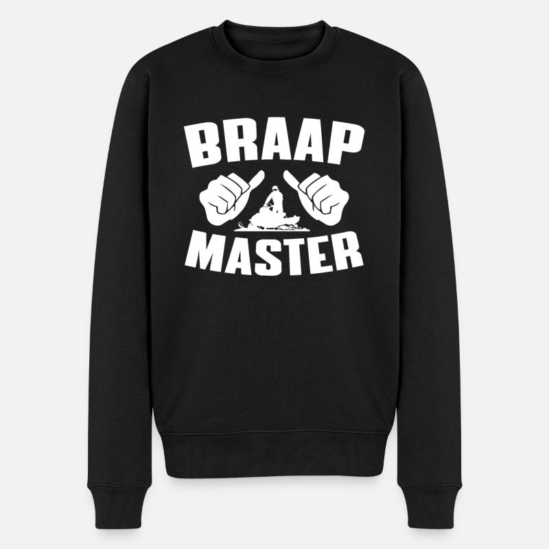Braap Master Snowmobiler - Men's Premium Organic Jumper - black