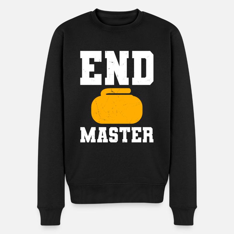 Endmaster - Curling Design - Men's Premium Organic Jumper - black