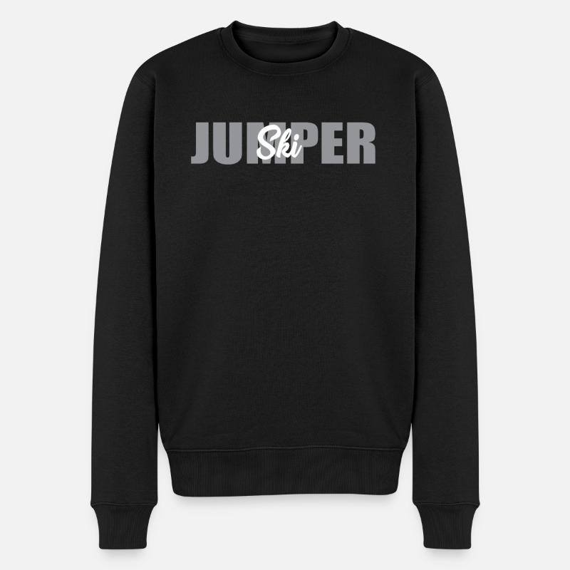 Skispringer - Männer Premium Bio Pullover - Schwarz