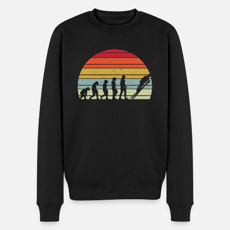 Ski Jumping Evolution - Men's Premium Organic Jumper - black