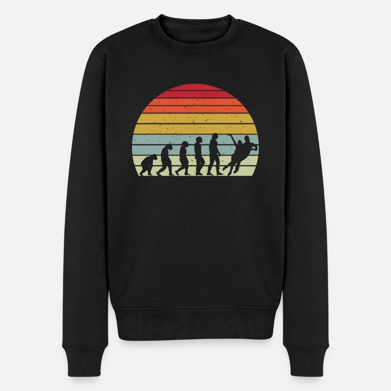 Retro Eistanzen Evolution Design - Men's Premium Organic Jumper - black