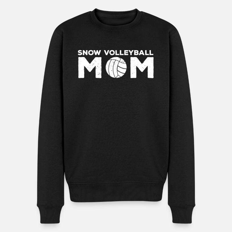 Snow Volleyball Mama - Männer Premium Bio Pullover - Schwarz