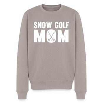 Schneegolfer Mama Outfit Damen - Männer Premium Bio Pullover - Taupe - Vorne - Nico (187cm)